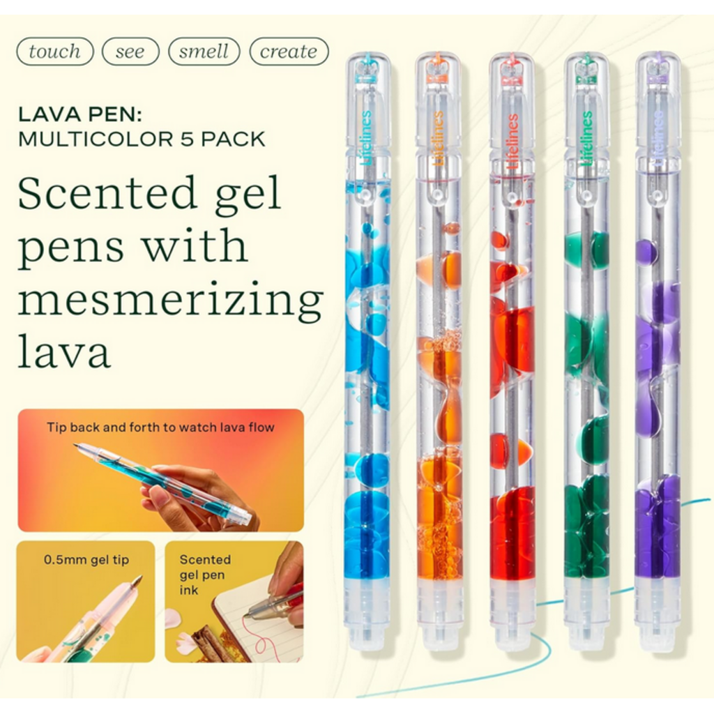LIFELINES SCENTED LAVA GEL PEN SET