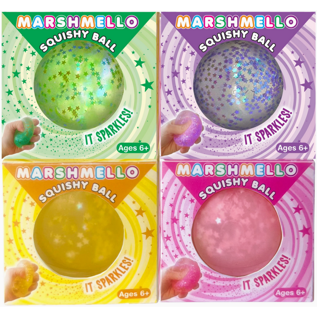 ZORBITZ MARSHMELLO SPARKLE SQUISHY BALL