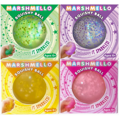 ZORBITZ MARSHMELLO SPARKLE SQUISHY BALL