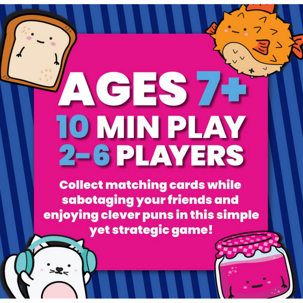 DOLPHIN HAT GAMES JELLY FISH TOAST & JAM CARD GAME
