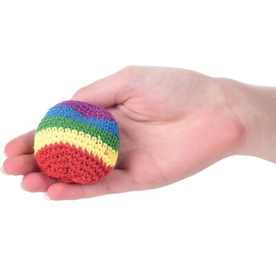 THE TOY NETWORK KNITTED RAINBOW KICKBALL