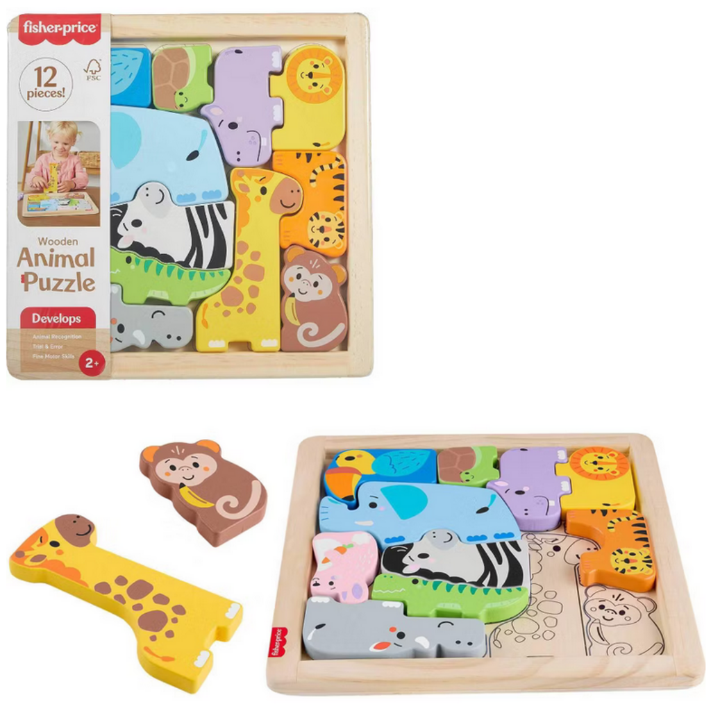 FISHER PRICE WOODEN ANIMAL PUZZLE