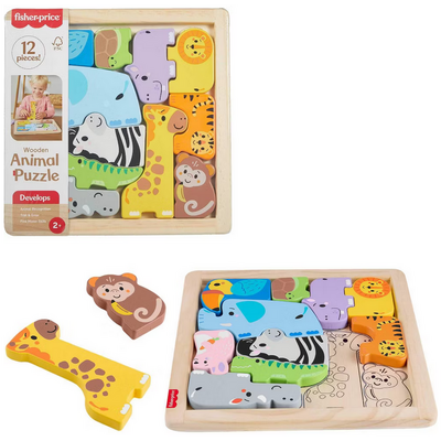 FISHER PRICE WOODEN ANIMAL PUZZLE