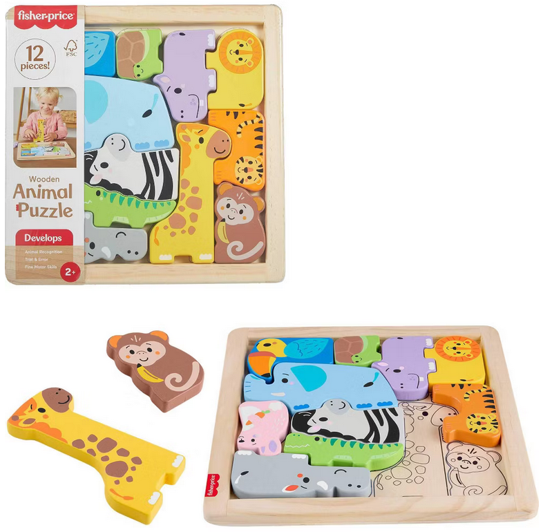 WOODEN ANIMAL PUZZLE - THE TOY STORE