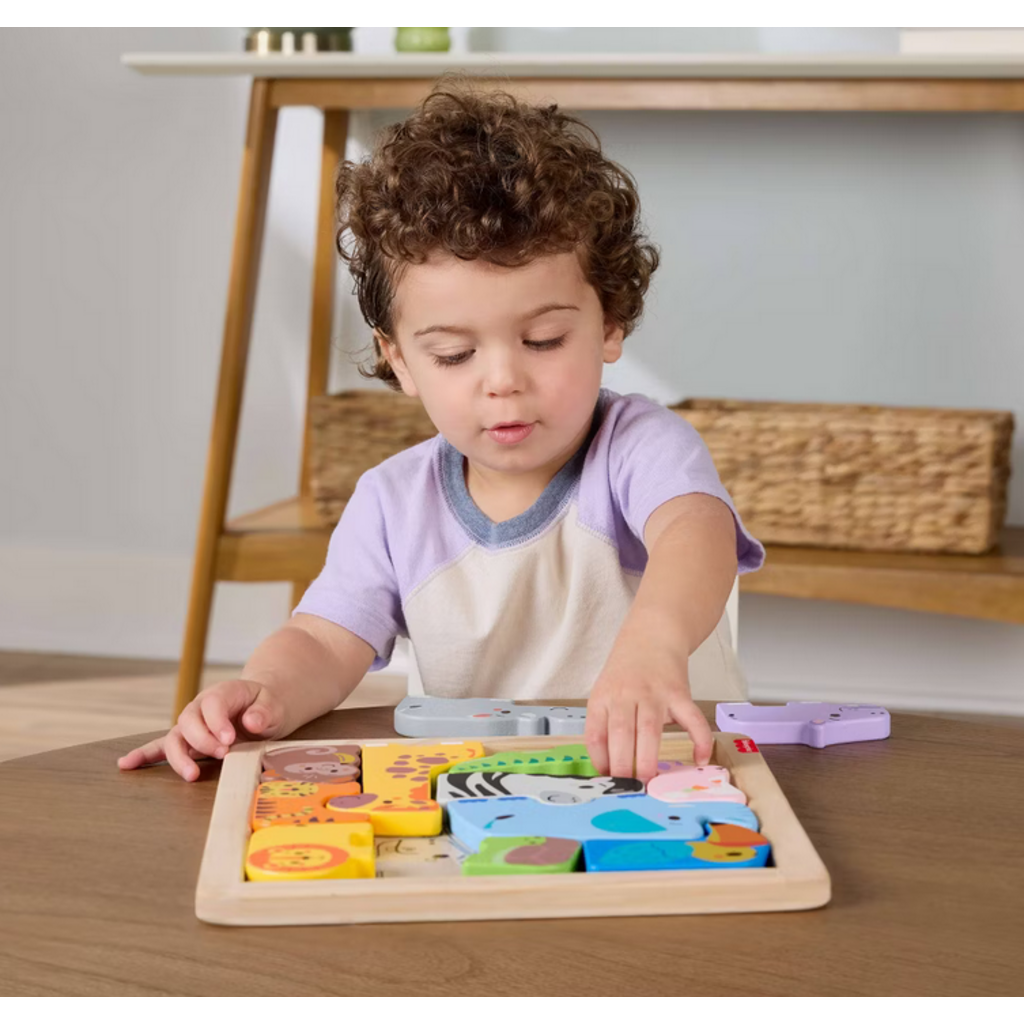 FISHER PRICE WOODEN ANIMAL PUZZLE