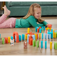 FISHER PRICE WOODEN DOMINO RUN PLAYSET
