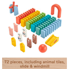 FISHER PRICE WOODEN DOMINO RUN PLAYSET