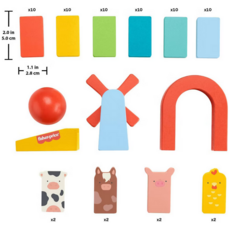FISHER PRICE WOODEN DOMINO RUN PLAYSET