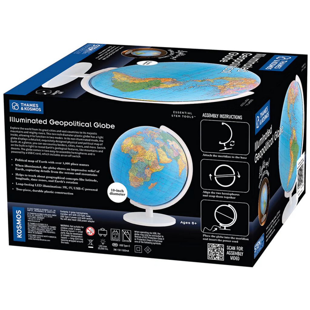 THAMES & KOSMOS ILLUMINATED GEOPOLITICAL GLOBE
