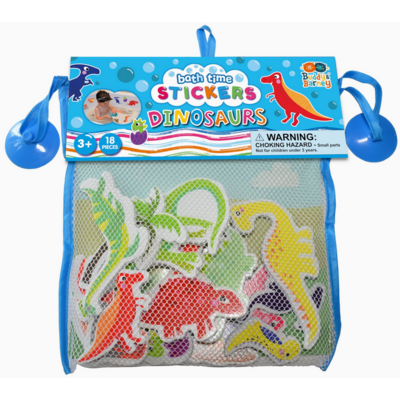 BUDDY & BARNEY BATH TIME STICKERS DINOSAURS