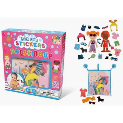 BUDDY & BARNEY BATH TIME STICKERS DRESSING UP