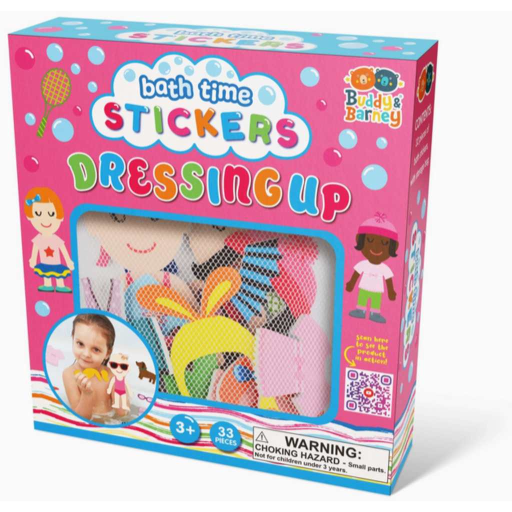 BUDDY & BARNEY BATH TIME STICKERS DRESSING UP