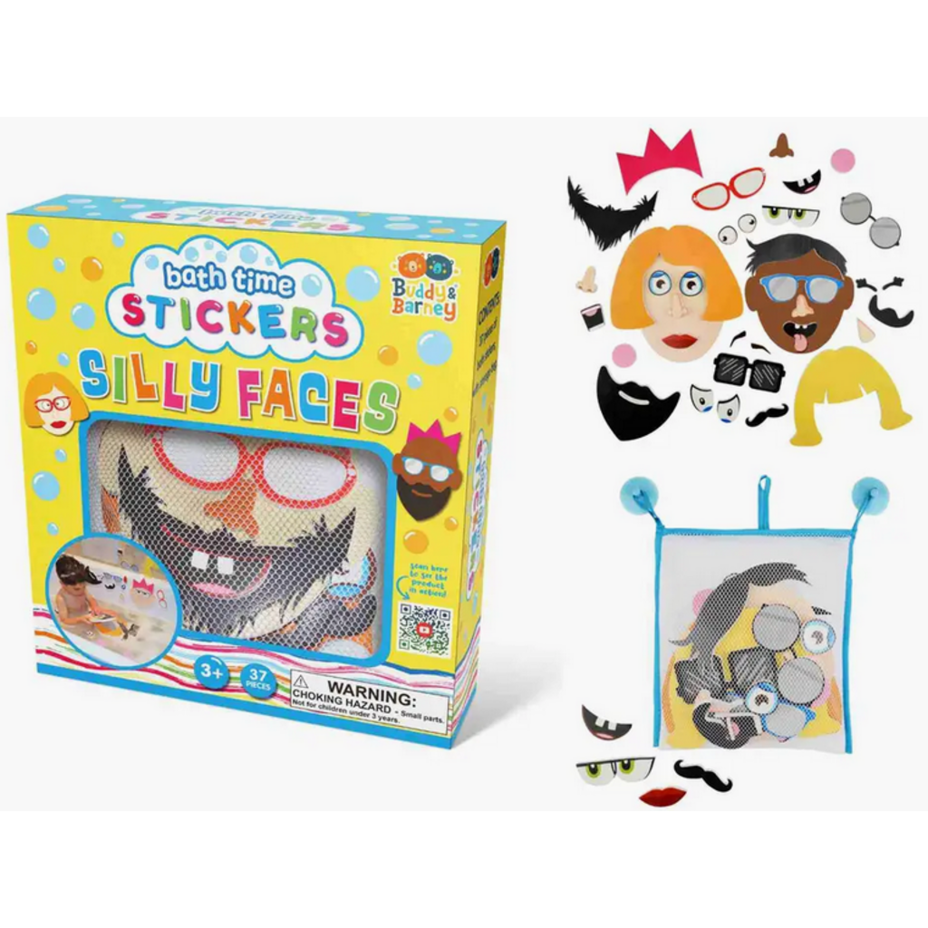 BUDDY & BARNEY BATH TIME STICKERS SILLY FACES