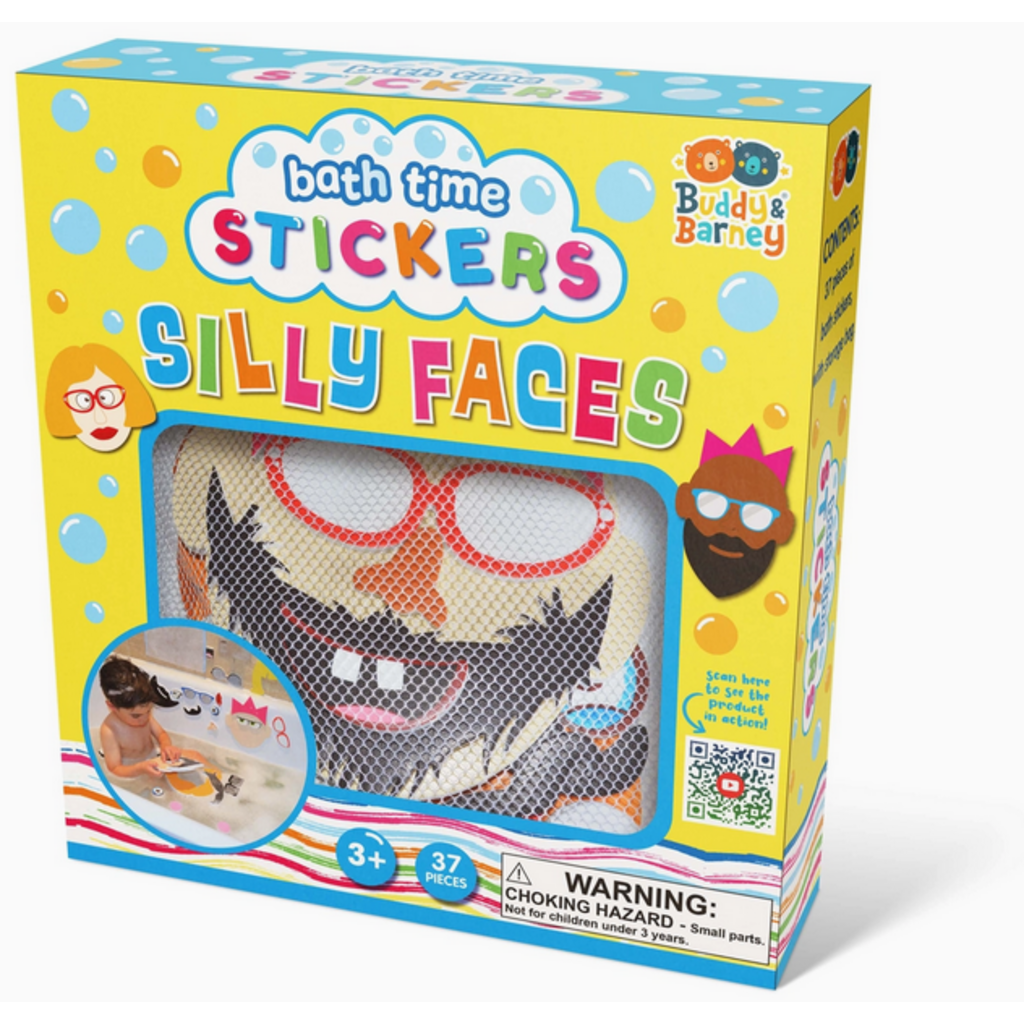 BUDDY & BARNEY BATH TIME STICKERS SILLY FACES