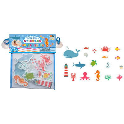 BUDDY & BARNEY BATH TIME STICKERS UNDER THE SEA