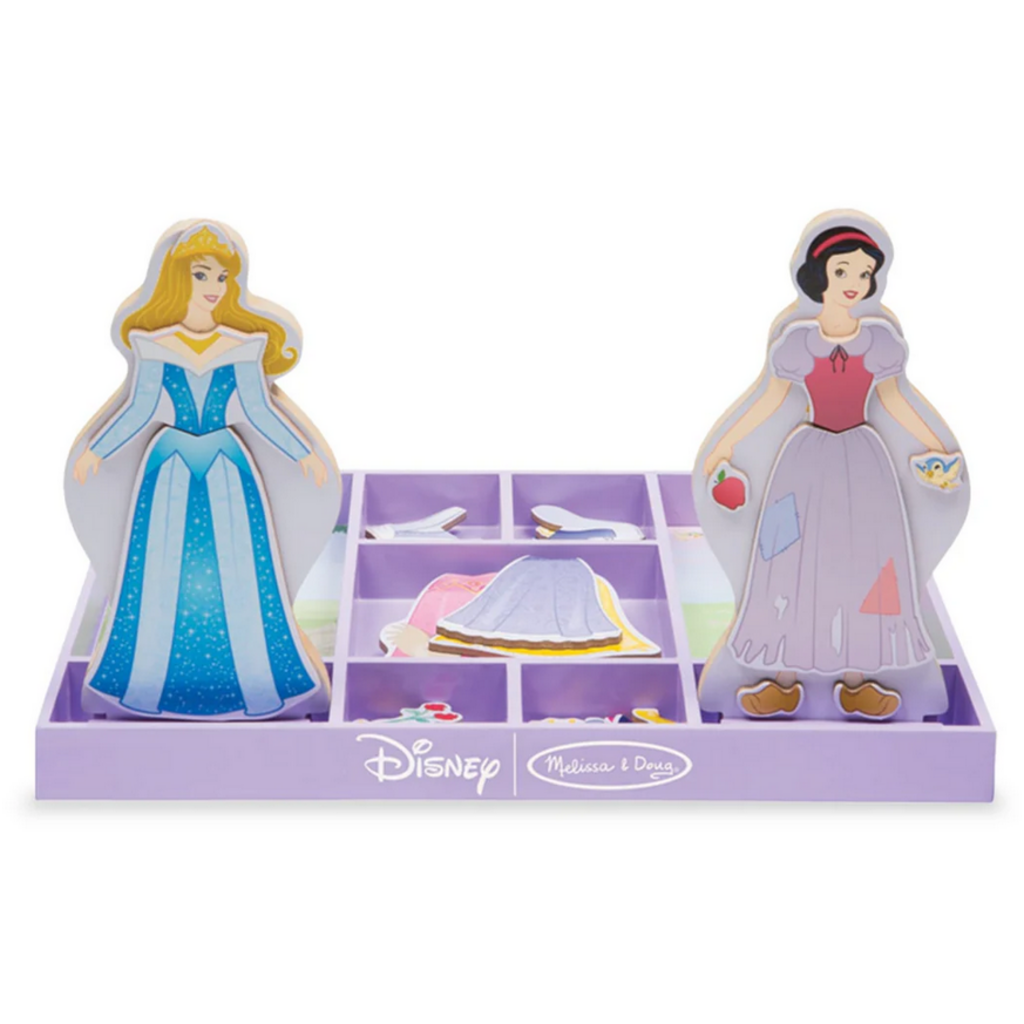 MELISSA AND DOUG SLEEPING BEAUTY & SNOW WHITE WOODEN MAGNETIC DRESS UP