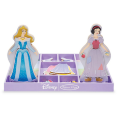 MELISSA AND DOUG SLEEPING BEAUTY & SNOW WHITE WOODEN MAGNETIC DRESS UP