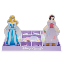 MELISSA AND DOUG SLEEPING BEAUTY & SNOW WHITE WOODEN MAGNETIC DRESS UP