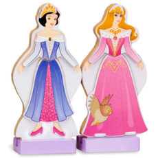 MELISSA AND DOUG SLEEPING BEAUTY & SNOW WHITE WOODEN MAGNETIC DRESS UP
