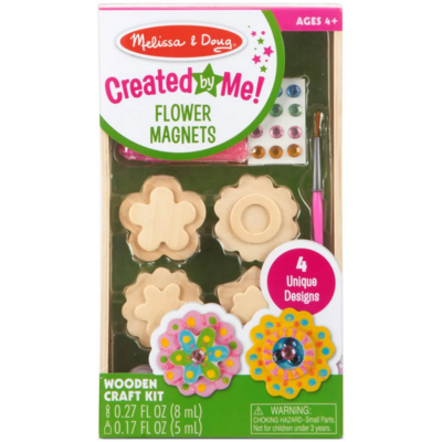 MELISSA AND DOUG FLOWER MAGNETS WOODEN CRAFT KIT
