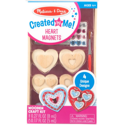 MELISSA AND DOUG HEART MAGNETS WOODEN CRAFT KIT