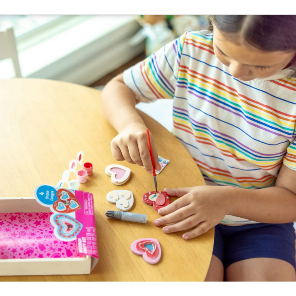 MELISSA AND DOUG HEART MAGNETS WOODEN CRAFT KIT