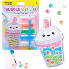 CREATIVITY FOR KIDS BUBBLE GEMS SUPER STICKER BUBBLE TEA