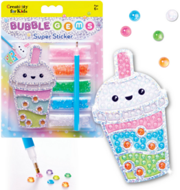 CREATIVITY FOR KIDS BUBBLE GEMS SUPER STICKER BUBBLE TEA