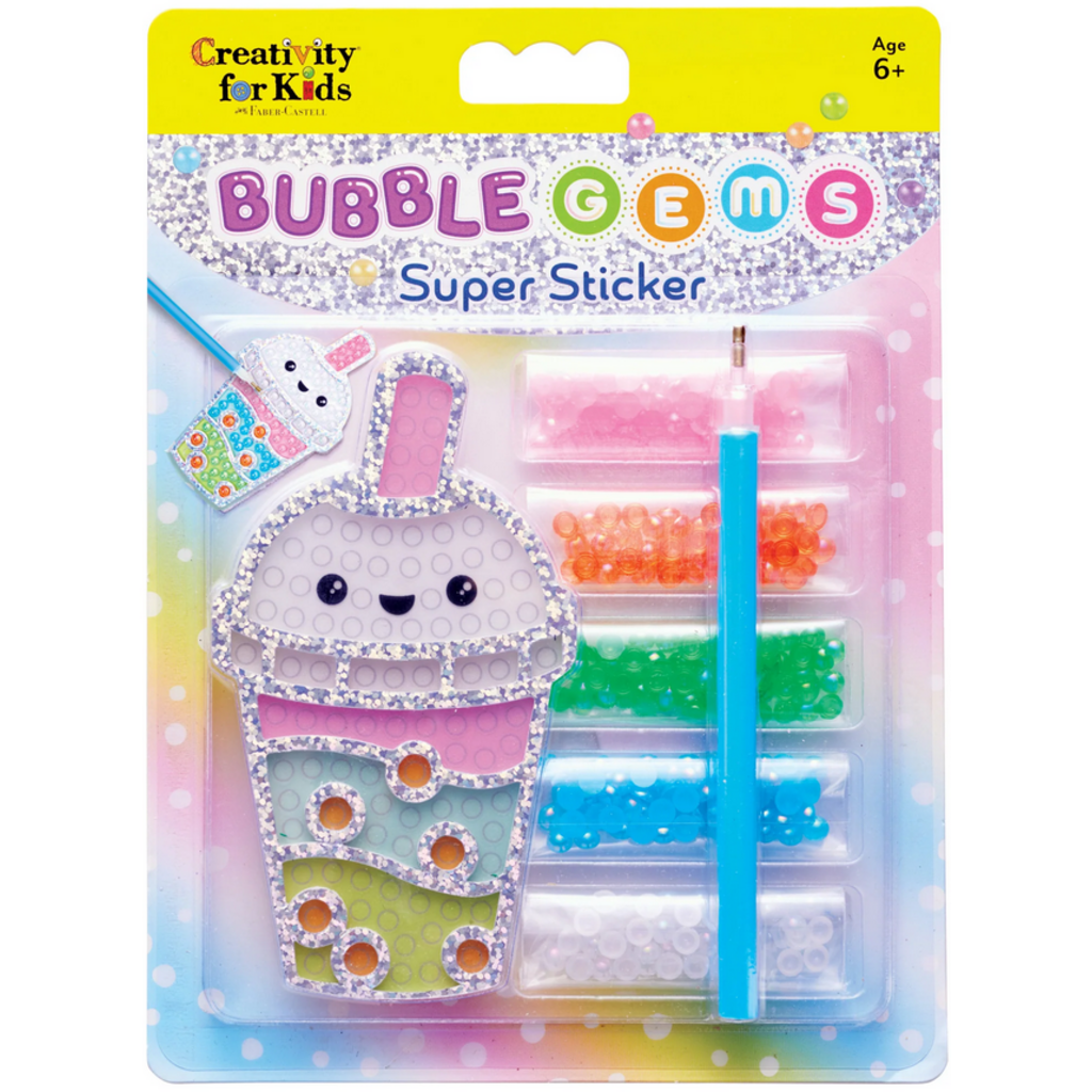 CREATIVITY FOR KIDS BUBBLE GEMS SUPER STICKER BUBBLE TEA