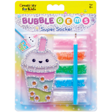 CREATIVITY FOR KIDS BUBBLE GEMS SUPER STICKER BUBBLE TEA