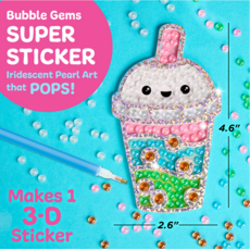 CREATIVITY FOR KIDS BUBBLE GEMS SUPER STICKER BUBBLE TEA