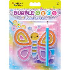CREATIVITY FOR KIDS BUBBLE GEMS SUPER STICKER BUTTERFLY
