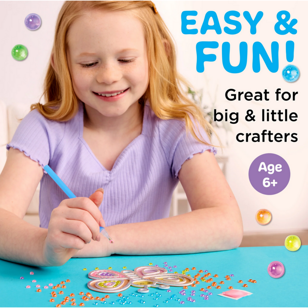 CREATIVITY FOR KIDS BUBBLE GEMS SUPER STICKER BUTTERFLY