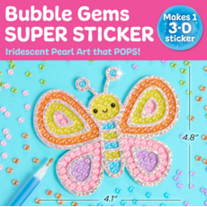 CREATIVITY FOR KIDS BUBBLE GEMS SUPER STICKER BUTTERFLY