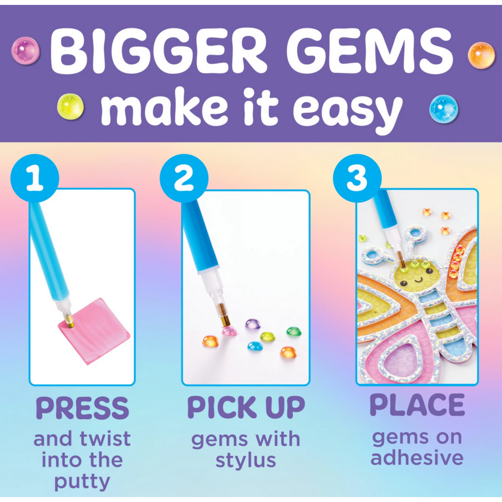 CREATIVITY FOR KIDS BUBBLE GEMS SUPER STICKER BUTTERFLY