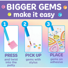 CREATIVITY FOR KIDS BUBBLE GEMS SUPER STICKER BUTTERFLY