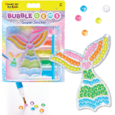 CREATIVITY FOR KIDS BUBBLE GEMS SUPER STICKER MERMAID