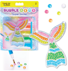CREATIVITY FOR KIDS BUBBLE GEMS SUPER STICKER MERMAID