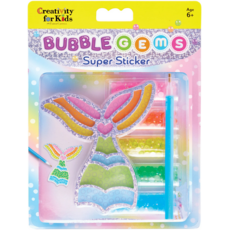 CREATIVITY FOR KIDS BUBBLE GEMS SUPER STICKER MERMAID