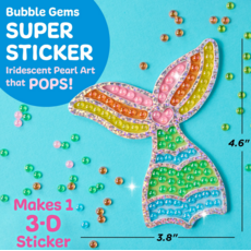 CREATIVITY FOR KIDS BUBBLE GEMS SUPER STICKER MERMAID