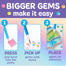 CREATIVITY FOR KIDS BUBBLE GEMS SUPER STICKER MERMAID