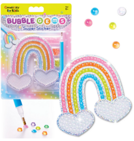 CREATIVITY FOR KIDS BUBBLE GEMS SUPER STICKER RAINBOW