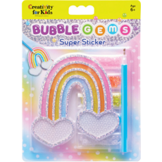CREATIVITY FOR KIDS BUBBLE GEMS SUPER STICKER RAINBOW