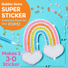 CREATIVITY FOR KIDS BUBBLE GEMS SUPER STICKER RAINBOW