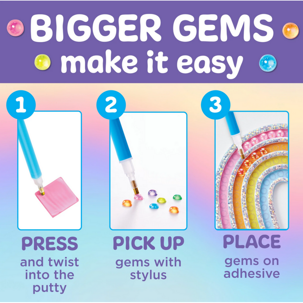CREATIVITY FOR KIDS BUBBLE GEMS SUPER STICKER RAINBOW