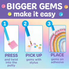 CREATIVITY FOR KIDS BUBBLE GEMS SUPER STICKER RAINBOW