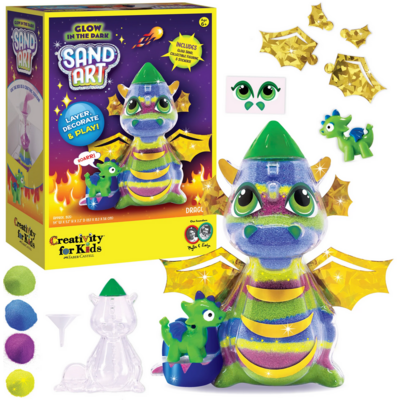 CREATIVITY FOR KIDS GLOW IN THE DARK SAND ART DRAGON