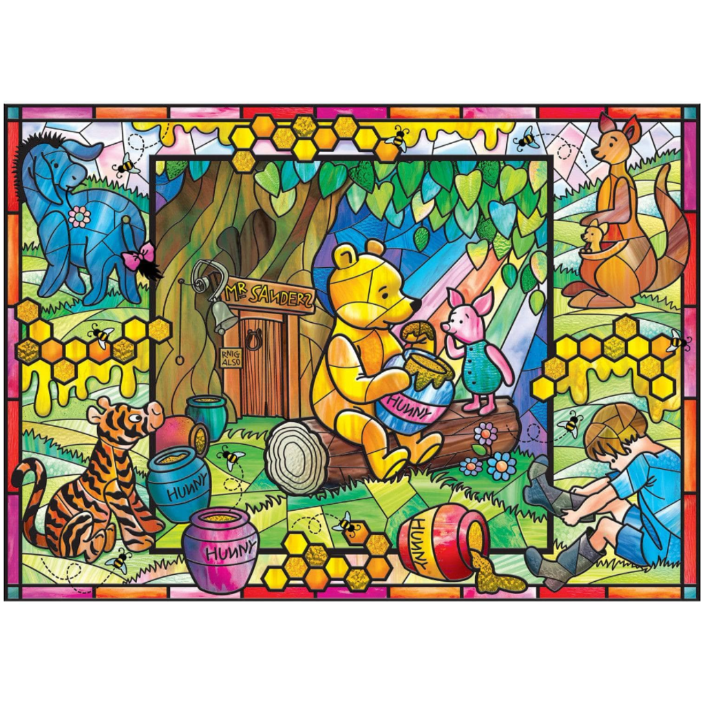 MASTER PIECES STAINED GLASS WINNIE THE POOH 500 PC PUZZLE