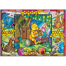 MASTER PIECES STAINED GLASS WINNIE THE POOH 500 PC PUZZLE