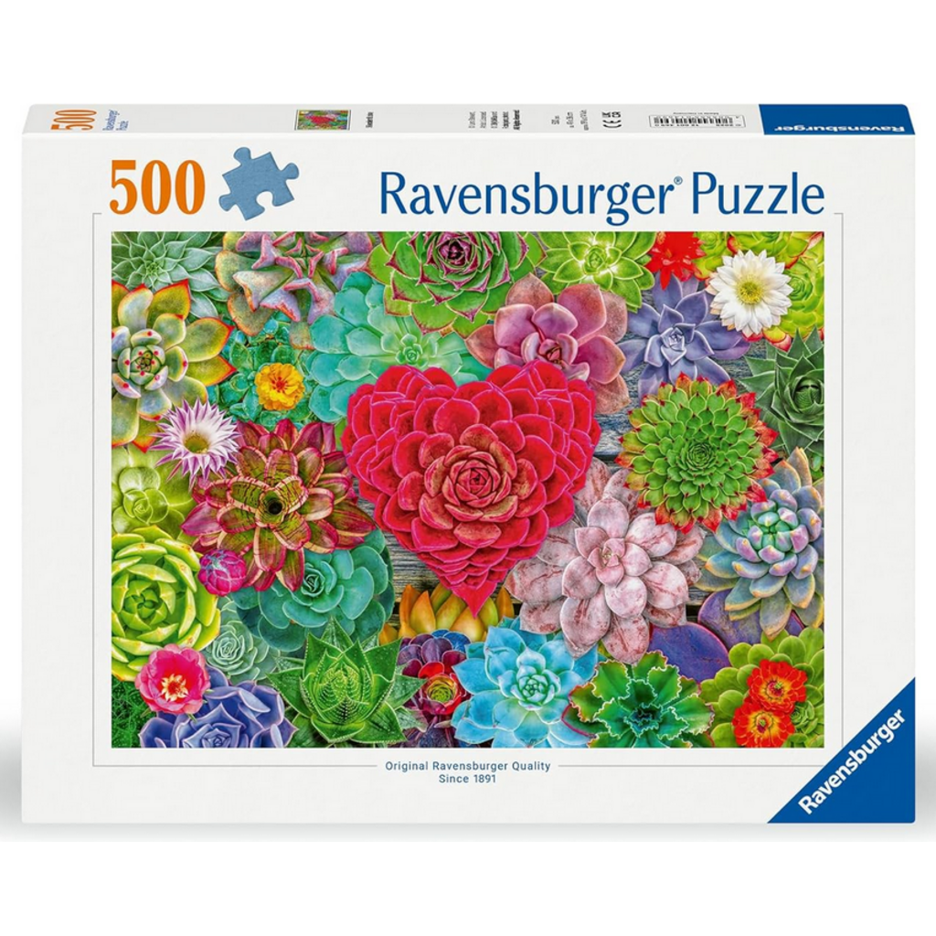 RAVENSBURGER USA SUCCULENT LOVE 500 PC PUZZLE